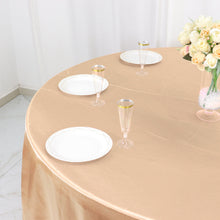 Nude Satin Round Tablecloth 120 Inch