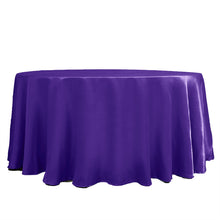 Purple Satin Round Tablecloth 120 Inch