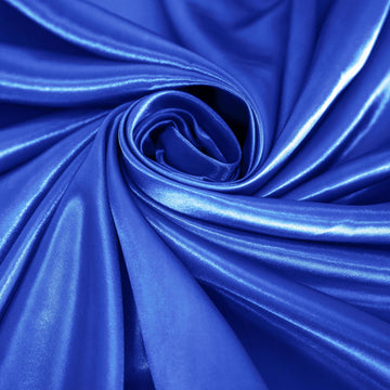 Create an Unforgettable Atmosphere with the Royal Blue Seamless Satin Round Tablecloth 120