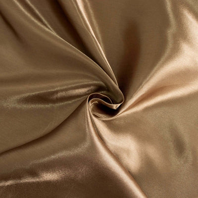 Smooth, luxurious bronze satin fabric with a subtle sheen.