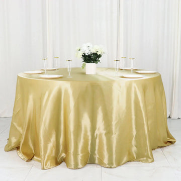 Champagne Satin Decor for a Luxurious Event