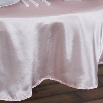 Create Unforgettable Events with Blush Satin Tablecloth
