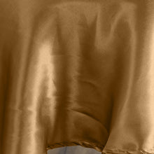 90 Inch Satin Gold Round Tablecloth