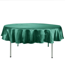 Hunter Emerald Green Satin Round Tablecloth 90 Inch