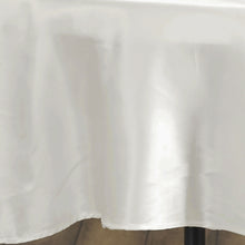 90 Inch Satin Ivory Round Tablecloth