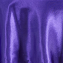 90 Inch Satin Purple Round Tablecloth