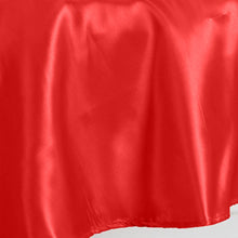 90 Inch Satin Red Round Tablecloth