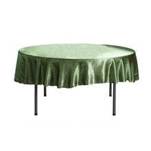 Olive Green Satin Round Tablecloth 90 Inch