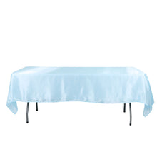 Rectangular Blue Tablecloth 60 Inch x 102 Inch Satin