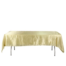 Rectangular Champagne Tablecloth 60 Inch x 102 Inch Satin