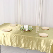 Rectangular Satin Tablecloth in Champagne 60 Inch x 102 Inch