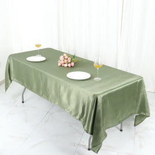 Eucalyptus Sage Green Rectangular Tablecloth Satin 60x102 Inches
