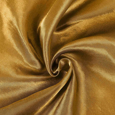 Golden satin fabric with a smooth, luxurious texture.