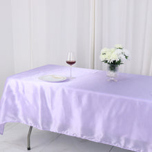 60inch x 102inch Lavender Lilac Smooth Satin Rectangular Tablecloth