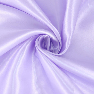 Lavender satin fabric with a smooth, shiny texture.