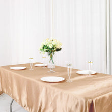 Rectangular Tablecloth 60X102 Inch Size Nude Satin