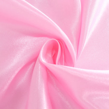 Versatile and Stylish Pink Satin Tablecloth