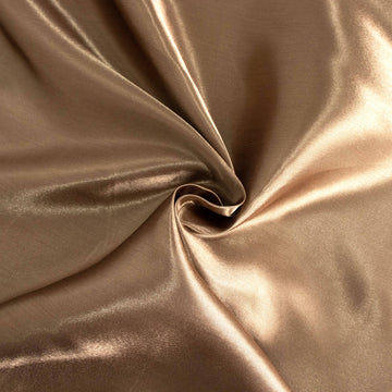 Transform Your Event with a Taupe Seamless Smooth Satin Tablecloth