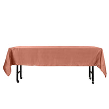 60 Inch By 102 Inch Terracotta Tablecloth With Satin Rectangle