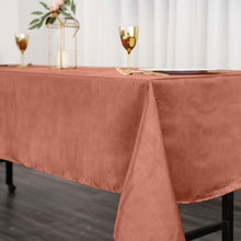Terracotta (Rust) Seamless Smooth Satin Rectangular Tablecloth - 60x102inch