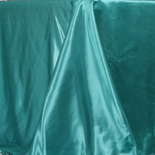 Turquoise 60 Inch x 102 Inch Smooth Satin Rectangular Tablecloth