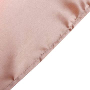 Unleash the Beauty of Your Event with the Dusty Rose Seamless Satin Rectangular Tablecloth