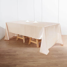 Rectangular Satin Beige Tablecloth 60 Inch x 126 Inch