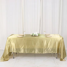 Tablecloth Champagne Satin 60 Inch x 126 Inch Rectangular