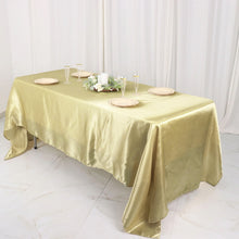 Rectangular Tablecloth Satin Champagne 60 Inch x 126 Inch