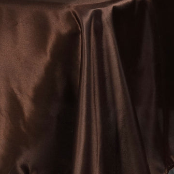 Create an Unforgettable Ambiance with the Chocolate Seamless Satin Rectangular Tablecloth