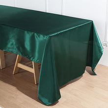 Hunter Emerald Green Rectangular Satin Tablecloth 60 Inch x 126 Inch