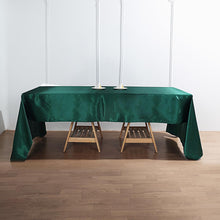 Rectangular Tablecloth Hunter Emerald Green Satin 60 Inch x 126 Inch