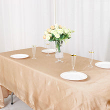 Satin Nude Tablecloth 60X126 Inches Rectangular With Hemmed Edges