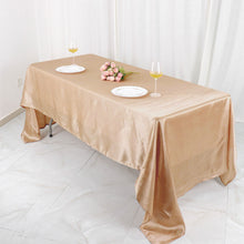 Nude Tablecloth 60X126 Inches Rectangular Hemmed Edges Satin