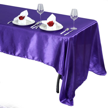 Create a Festive Atmosphere with Purple Satin Table Linen