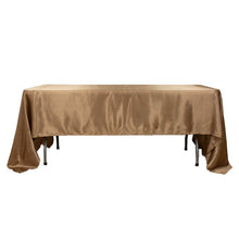 60x126inch Taupe Smooth Satin Rectangular Tablecloth