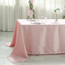 90 Inch x 132 Inch Rectangular Dusty Rose Seamless Satin Tablecloth