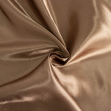 Create a Festive Atmosphere with our Taupe Satin Tablecloth