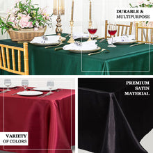 Rectangular Satin Sage Green Tablecloth 90 Inch x 156 Inch