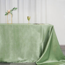 90 Inch x 156 Inch Sage Green Rectangular Satin Tablecloth