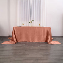 Rectangular Tablecloth In Terracotta Satin 90 Inch By 156 Inch