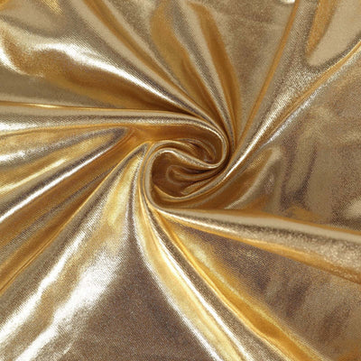 Shiny gold fabric with a smooth, luxurious texture.