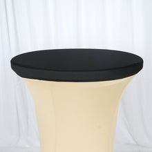 Cocktail Spandex Black Round Table Cover