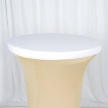 Cocktail Spandex White Round Table Cover
