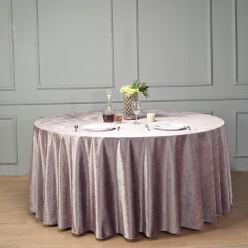 Elevate Your Table Decor with the Mauve Velvet Tablecloth