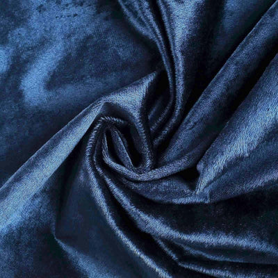 Navy blue plush fabric with a soft, smooth texture.