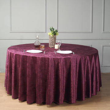 Eggplant Velvet Tablecloth - Add Elegance and Luxury to Your Table