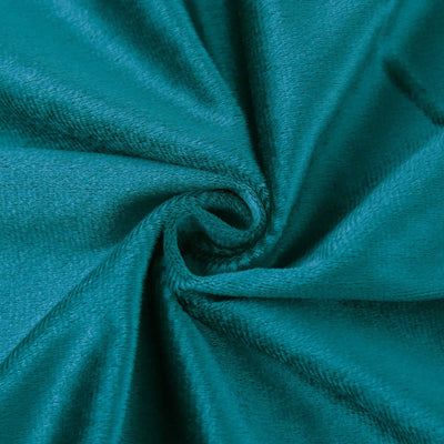 Teal satin fabric with a smooth, shiny texture.