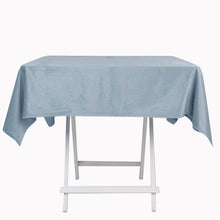 Dusty Blue Square Seamless Premium Reusable Velvet Material Tablecloth 54 Inch x 54 Inch