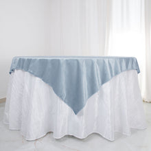 54 Inch x 54 Inch Square Shaped Dusty Blue Colored Seamless Premium Velvet Table Overlay